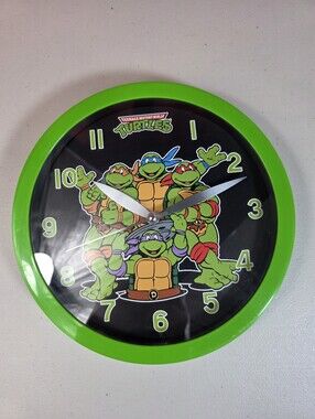 Teenage Mutant Ninja Turtles Analog Green Trim Clock G